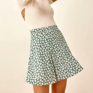 REFORMATION FLOUNCE SKIRT IN MIDORI PRINT